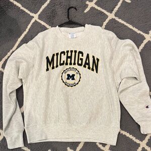 Champion University of Michigan Light Gray Sweatshirt